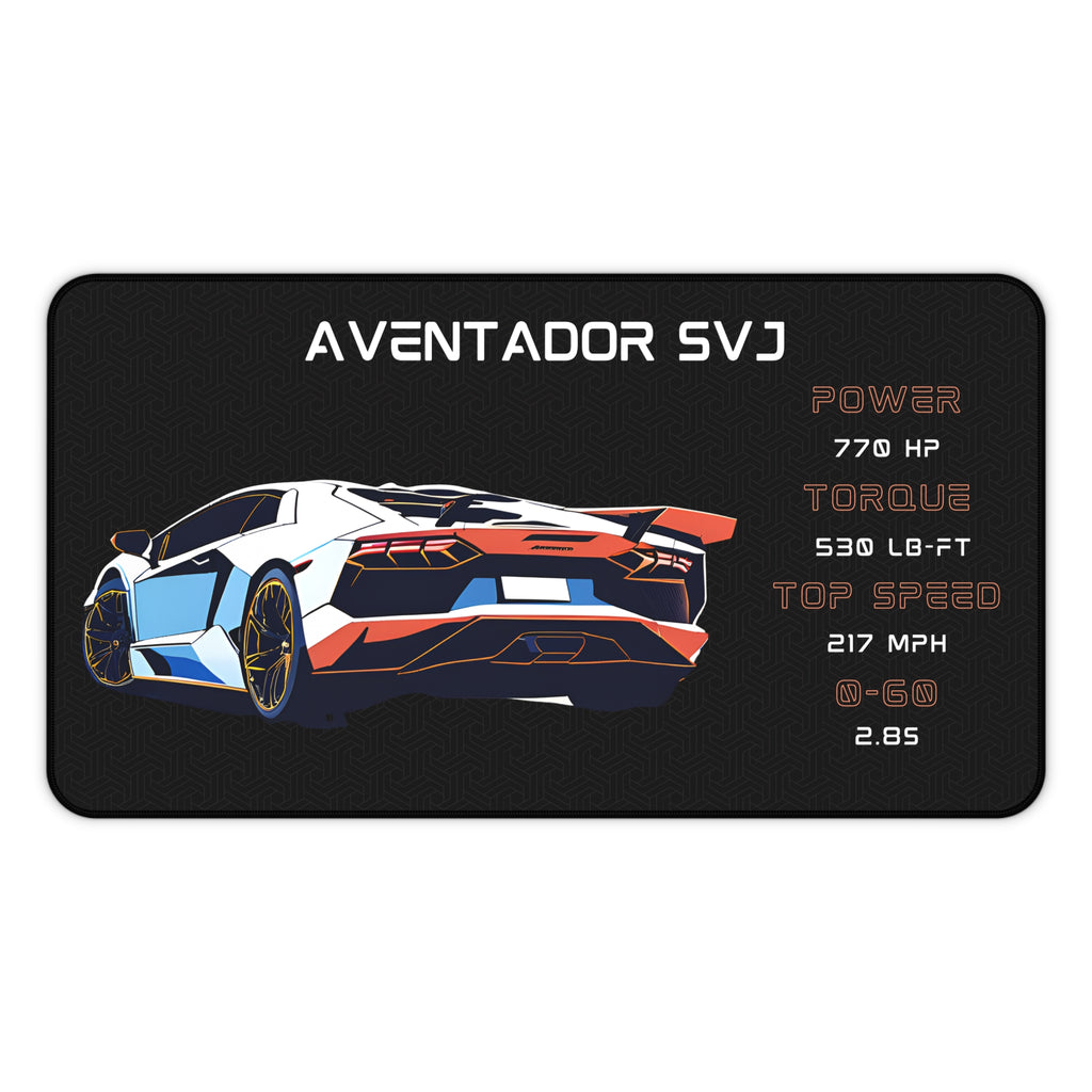 Aventador SVJ Desk Mat | Car Enthusiasts Gift | Gaming Mouse Pad, Desk Accessory | Car Lover Decor