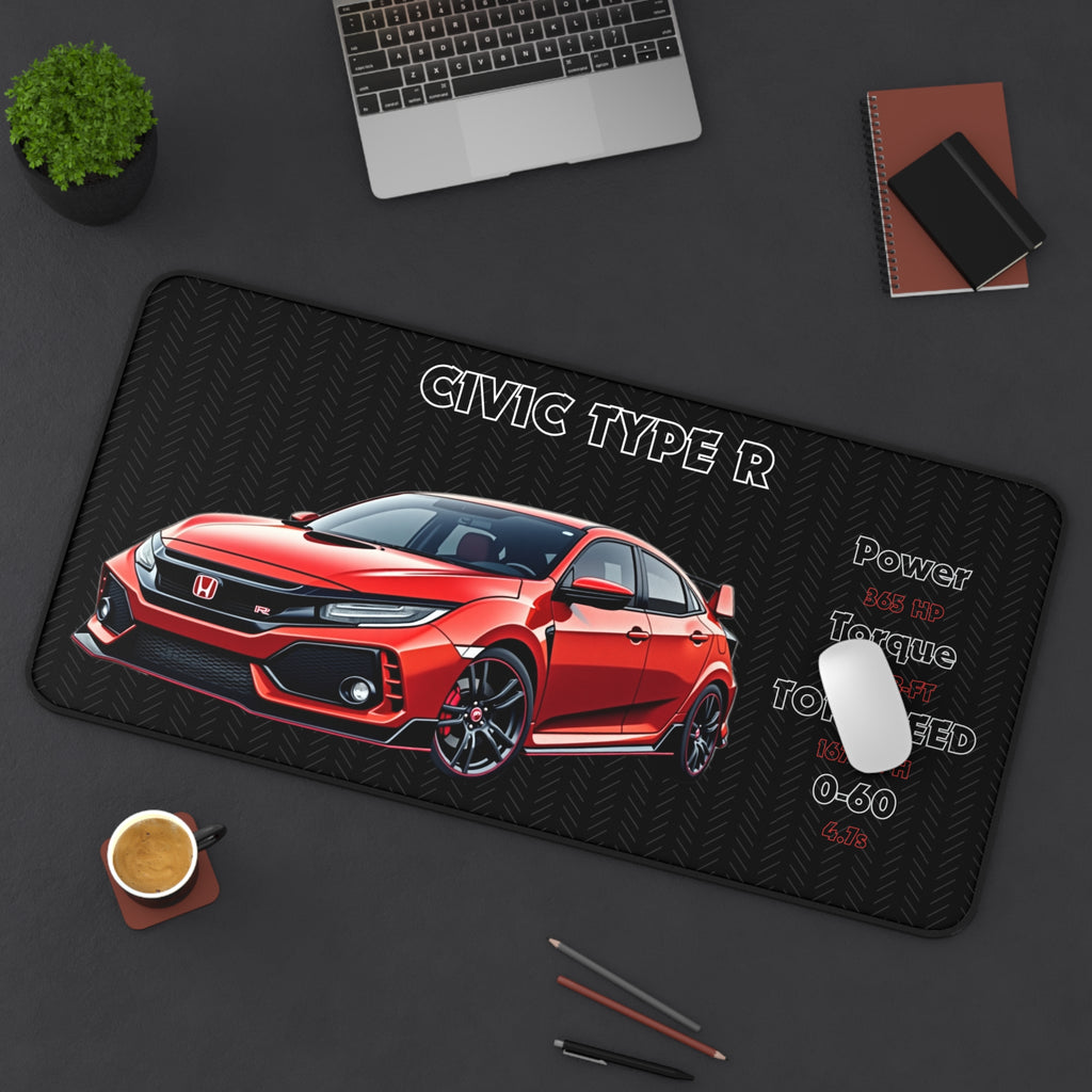 Civic Type R Desk Mat | Racing Mouse Pad for Car Enthusiasts