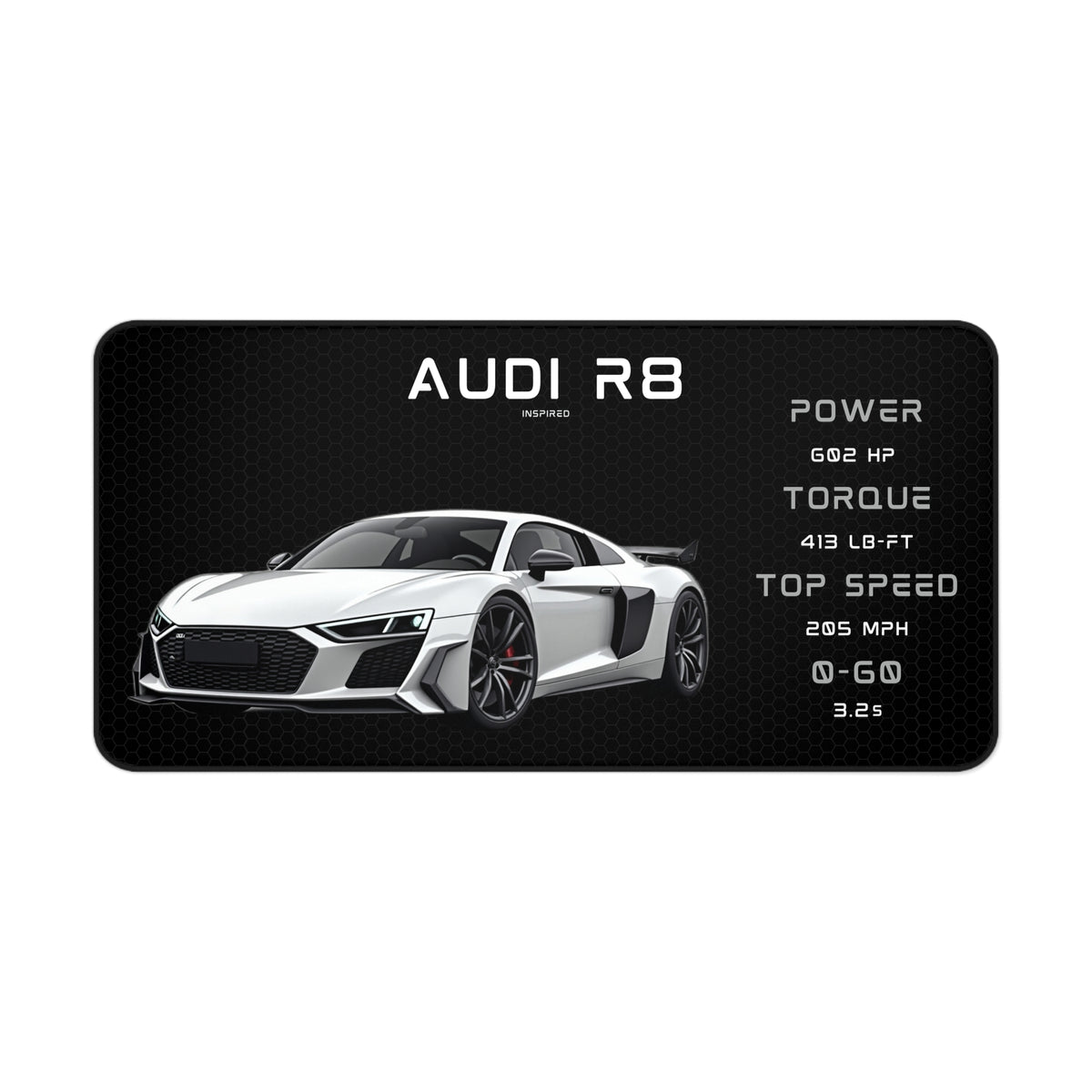 Desk Mat - R8 Mouse Pad | Car Gaming Mat for Car Enthusiasts