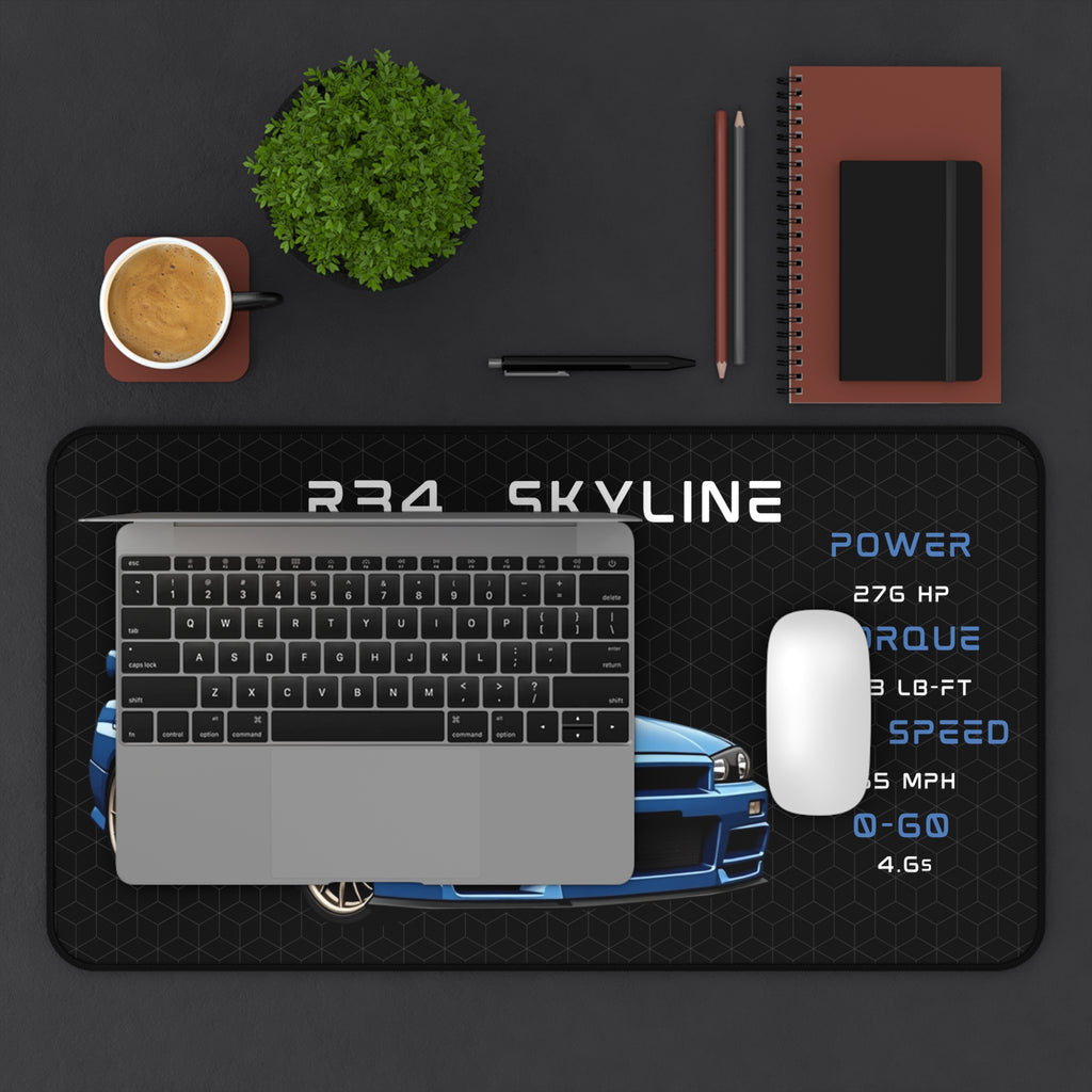 Copy of R34 Skyline GTR | Gaming Mouse Pad |  Car Lover Desk Mat | JDM Gift Home Office Decor | Car Enthusiast Desk Accessory
