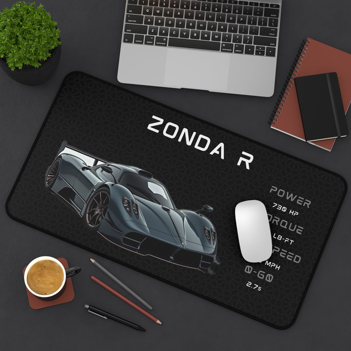 Zonda R Desk Mat | Car Enthusiasts Gift | Gaming Mouse Pad, Desk Accessory | Car Lover Decor