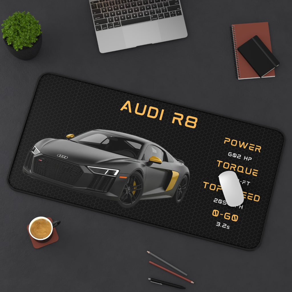 Audi R8 Desk Mat | Super Car Mouse Pad, Automotive Desk Accessory