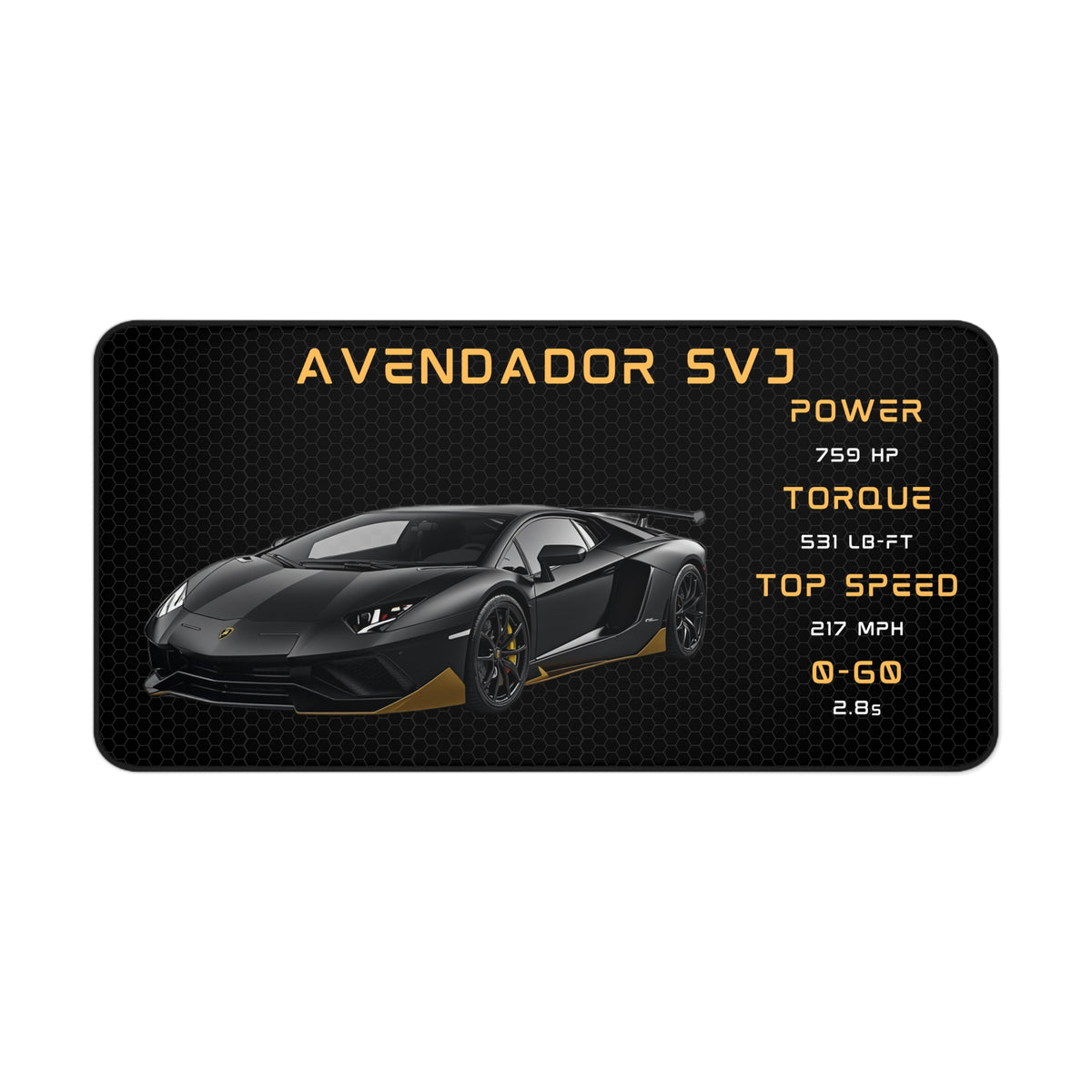 Aventador SVJ Desk Mat | Racing Supercar Mousepad