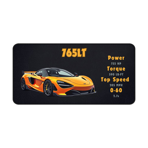 765LT Desk Mat | Car Mouse Pad for Car Enthusiasts | Gaming Desk Mat