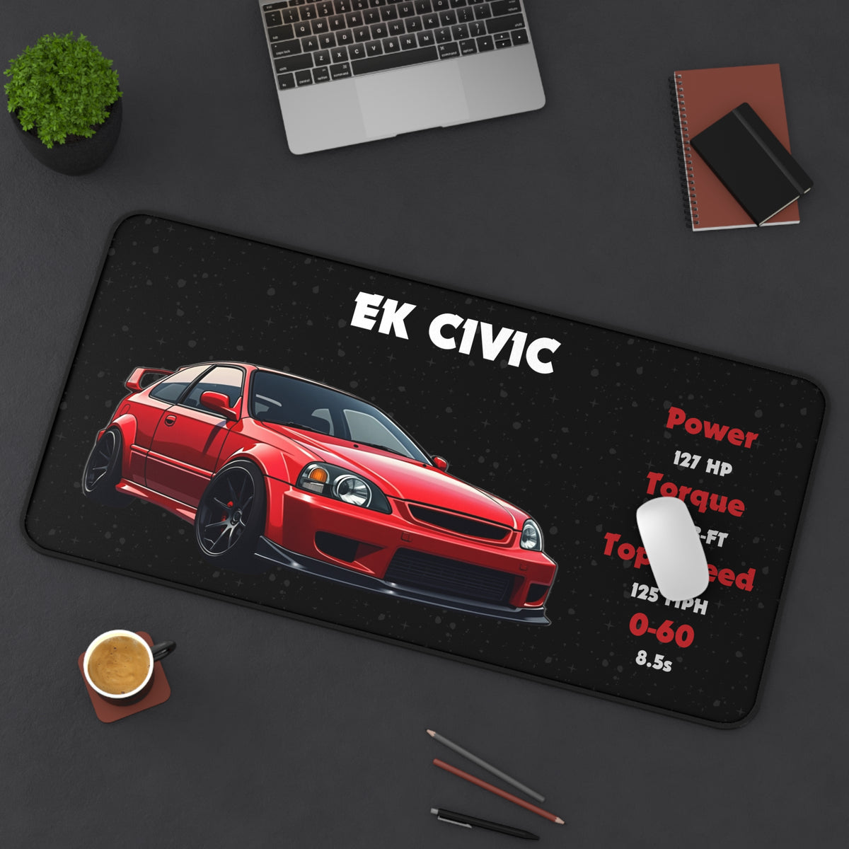 EK Civic Desk Mat | Racing Mouse Pad for Car Enthusiasts