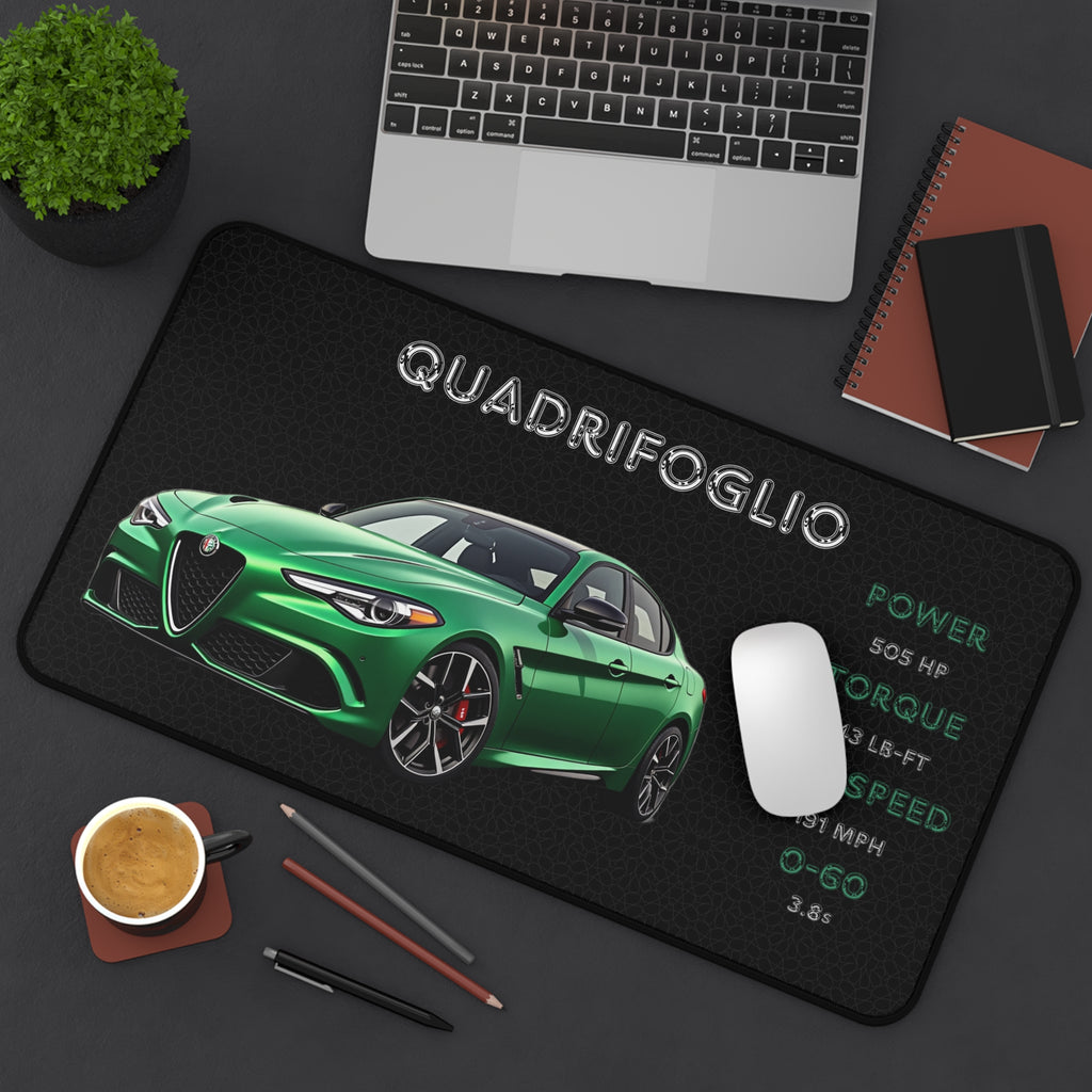Quadifoglio Mouse Pad | Car Lover Mouse Pad | Supercar Gamer Desk Mat