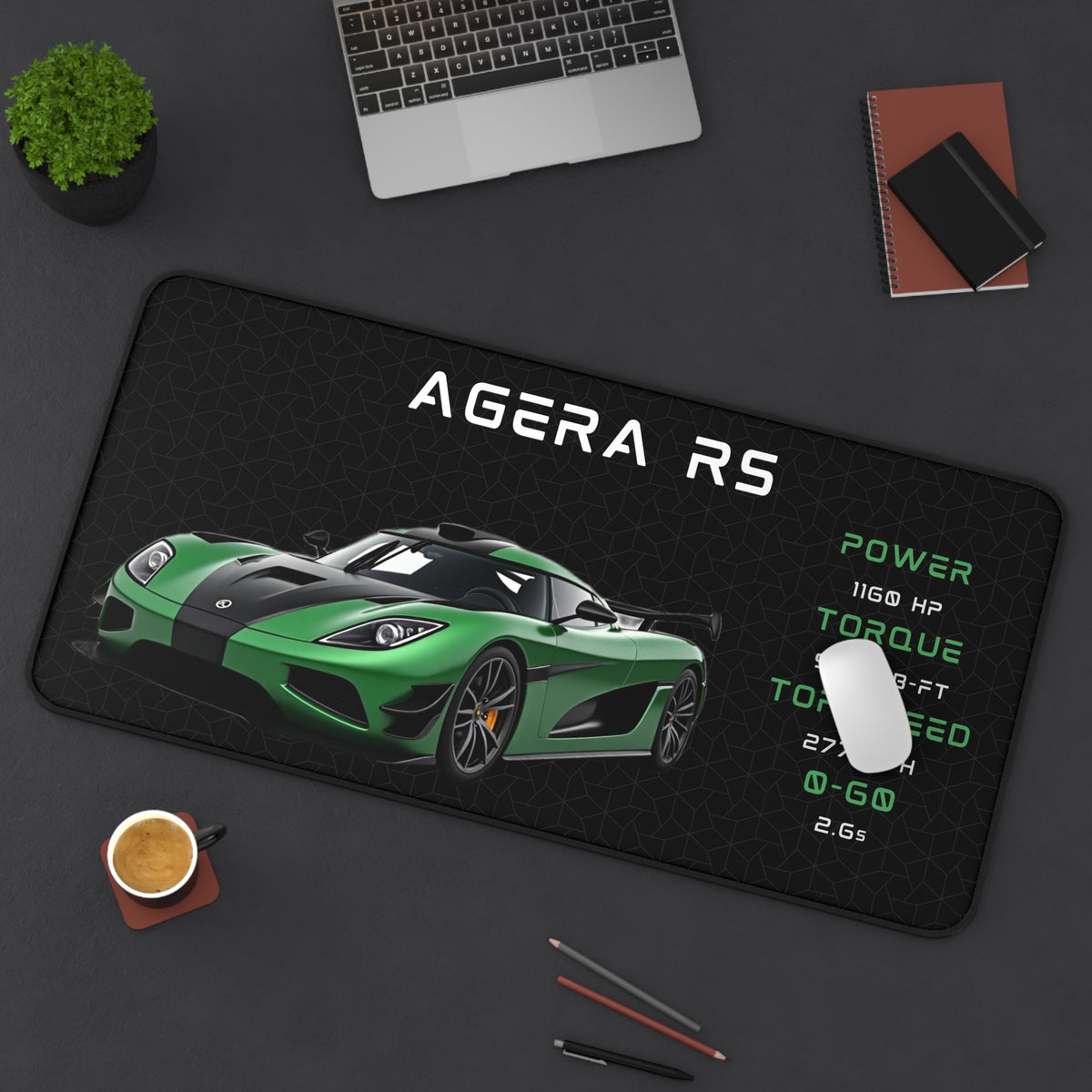 Agera RS Mouse Pad | Car Lover Mouse Pad | Supercar Gamer Desk Mat