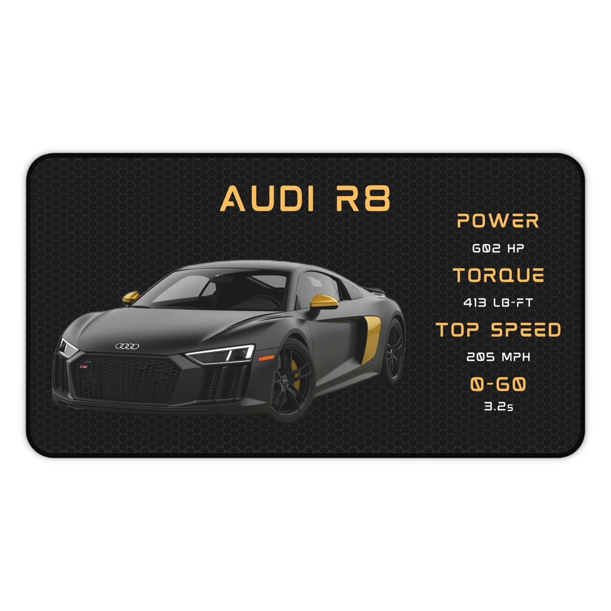 Audi R8 Desk Mat | Super Car Mouse Pad, Automotive Desk Accessory